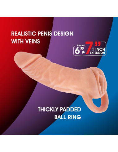 NMC TWO IN ONE 7 INCH PENIS EXTENDER AND MASTURBATOR FLESH